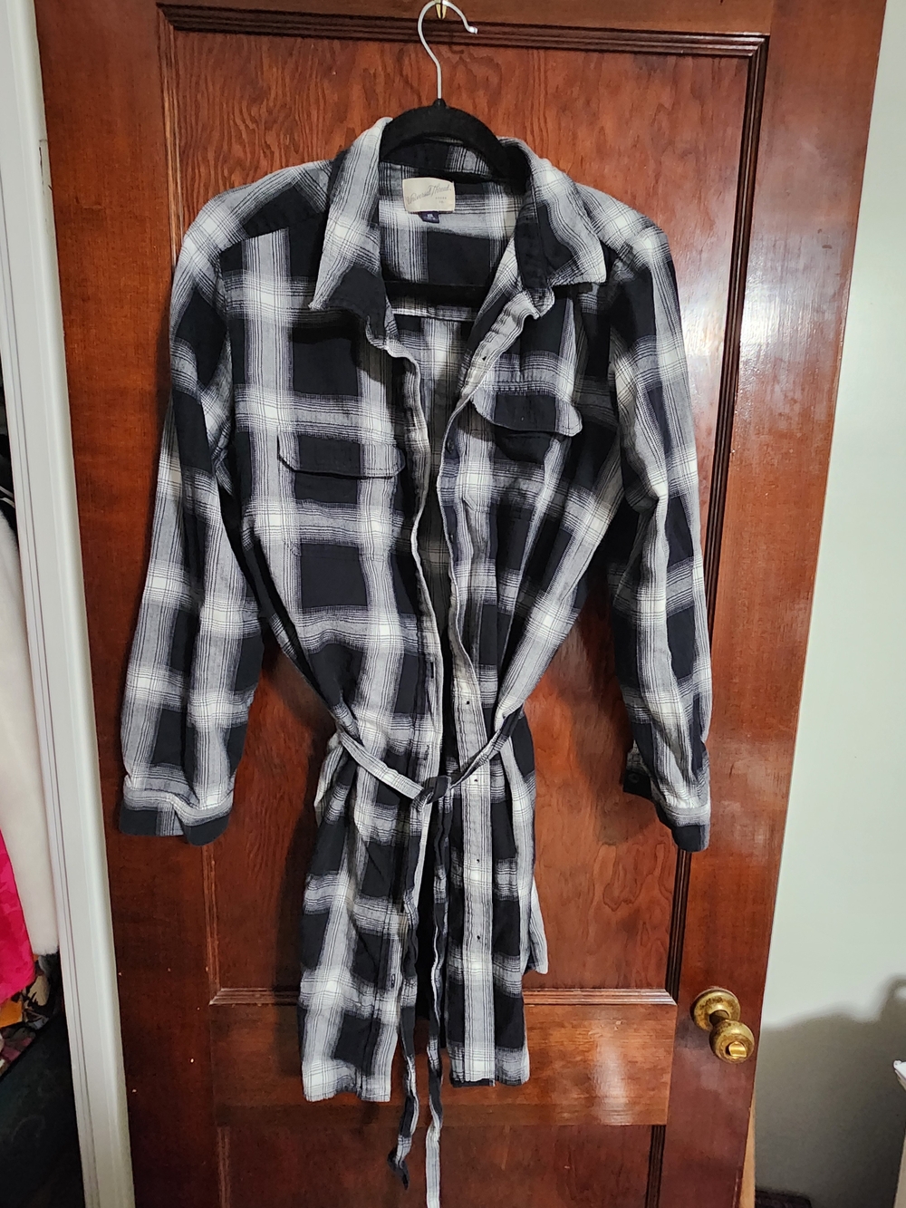 Universal Thread NWOT Black & White Plaid Shirt Dress XXL